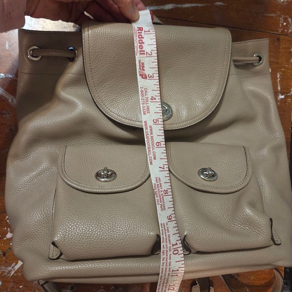 Coach Leather Backpack Purse Satchel Convertible Drawstring Bag - Picture 3 of 16